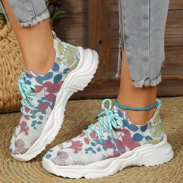 Claudia | Floral Print Orthopedic Sneakers