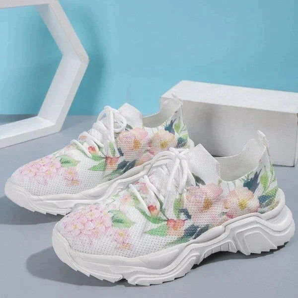 Claudia | Floral Print Orthopedic Sneakers