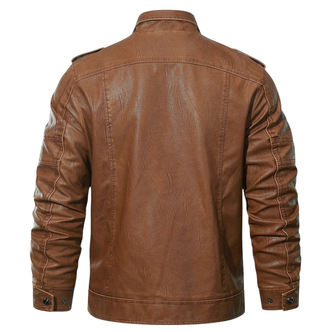 'Thunder Thrive' Leather Jacket