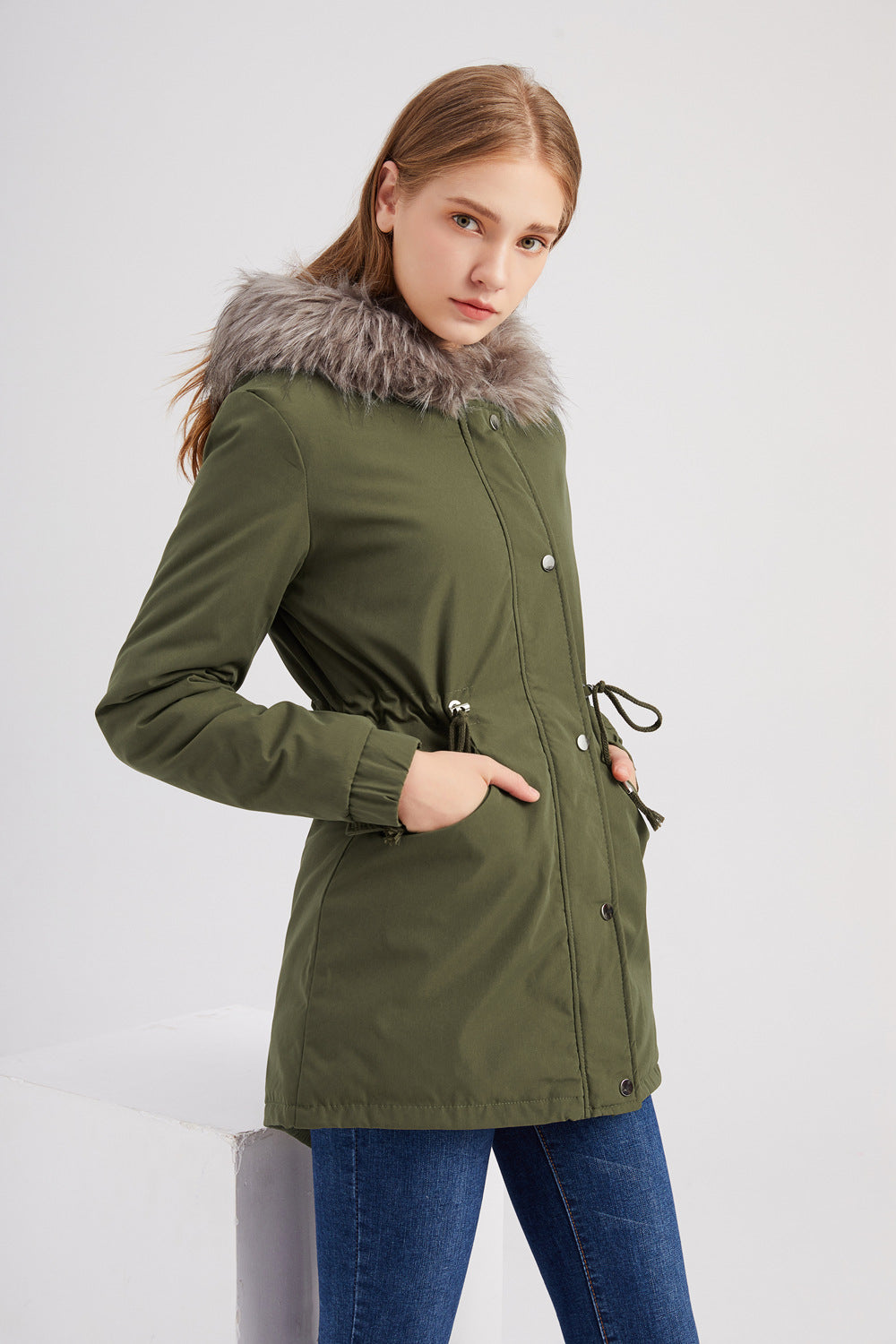 PETA - Faux Fur Hooded Parka Jacket