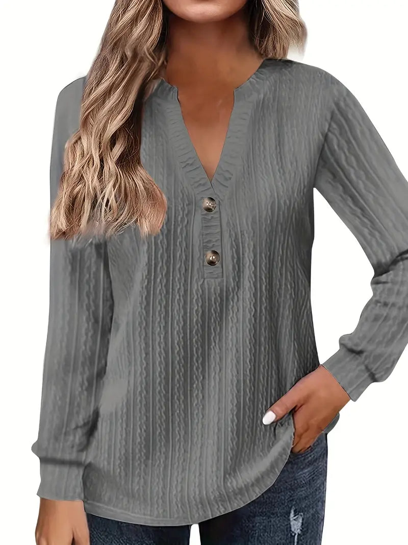 Kinsley | Long Sleeve V-Neck Sweater