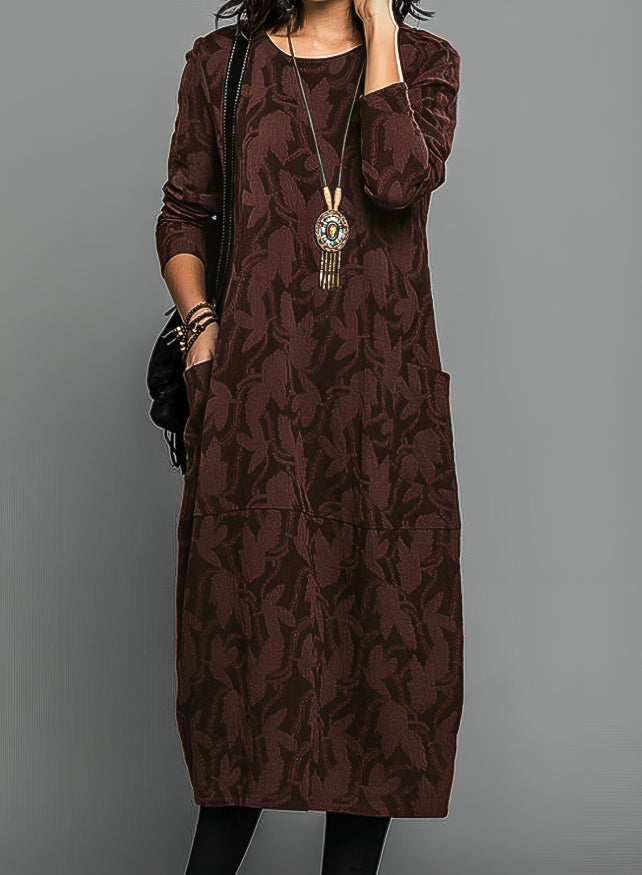 Savannah | Elegant Printed Winter Dress