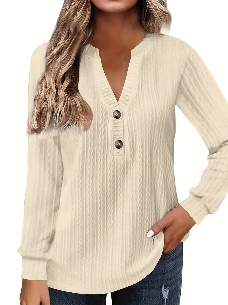 Kinsley | Long Sleeve V-Neck Sweater