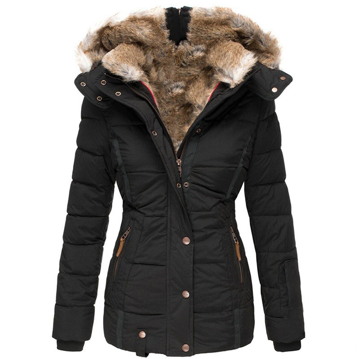 Inna | Stylish fur-lined winter coat for women