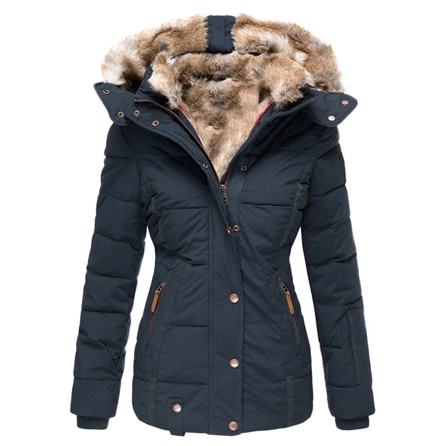 Inna | Stylish fur-lined winter coat for women