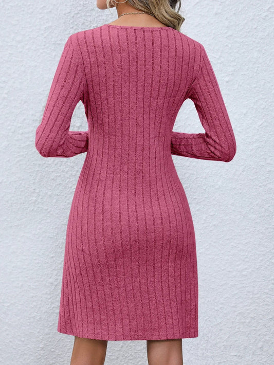 Amy | Ribbed Knitted Dress