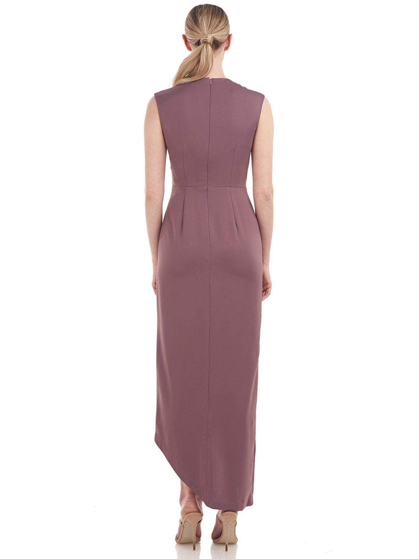 Satin Column Scoop Neck Sleeveless-Dress-GD101917