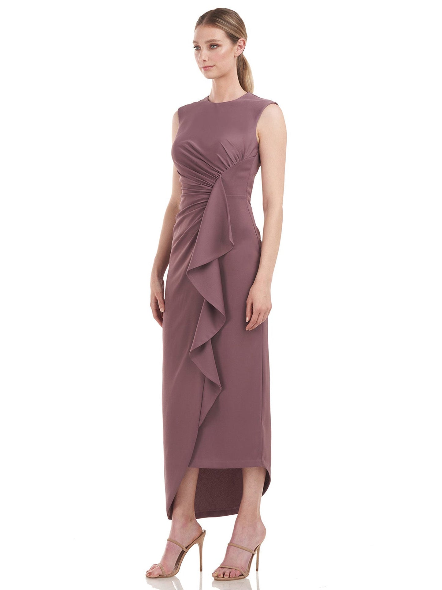 Satin Column Scoop Neck Sleeveless-Dress-GD101917