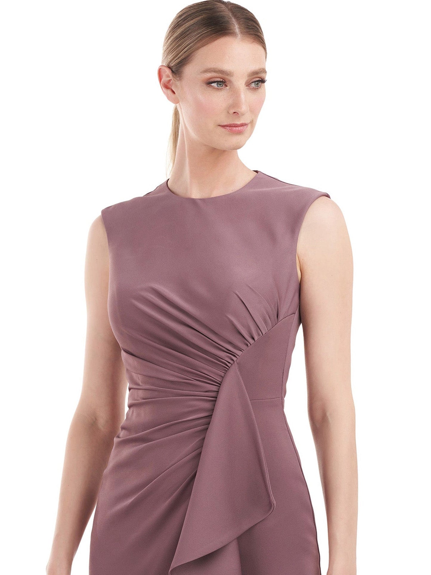 Satin Column Scoop Neck Sleeveless-Dress-GD101917