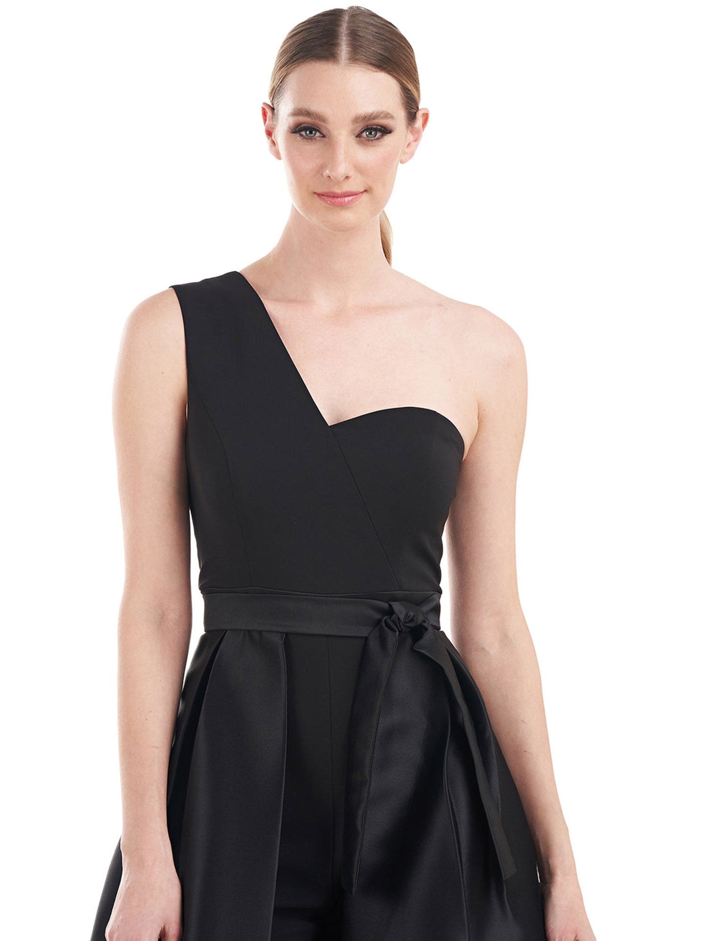 Satin A-Line One Shoulder Sleeveless-Dress-GD101943