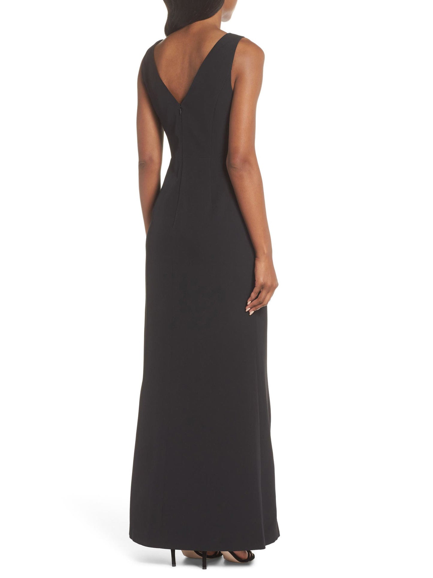 Ruched Surplice Sheath Scoop Neck Sleeveless-Dress-GD102212