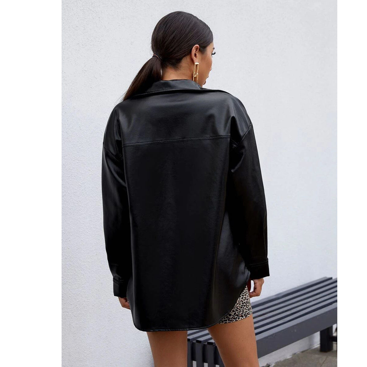 LEAF  - Urban Edge Vegan Leather Overshirt