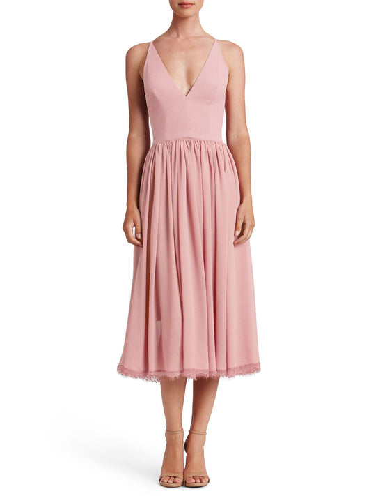 Chiffon A-Line V-Neck Sleeveless Dress-GD102224