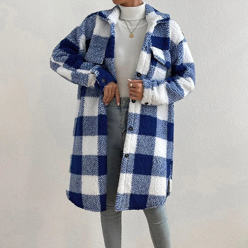 Giovana™| Checkered Jacket with Polar Fleece