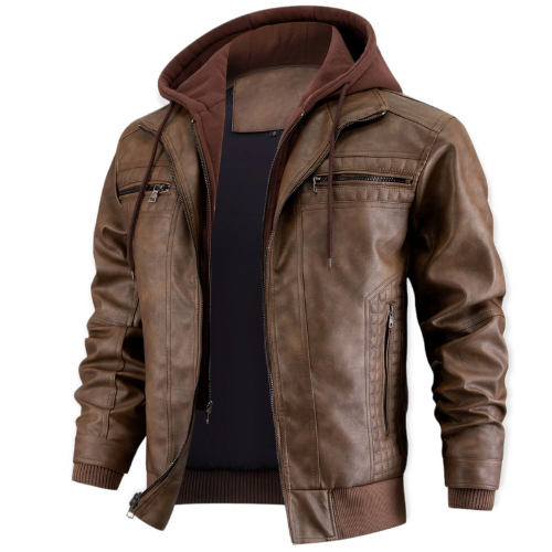 Salman | Men's Leather Jacket Brown