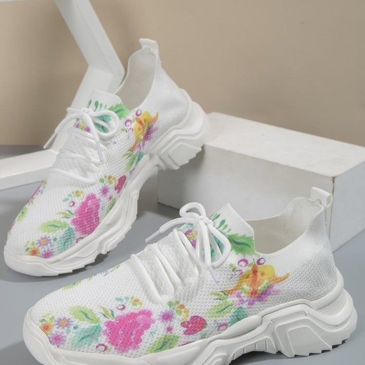 Claudia | Floral Print Orthopedic Sneakers