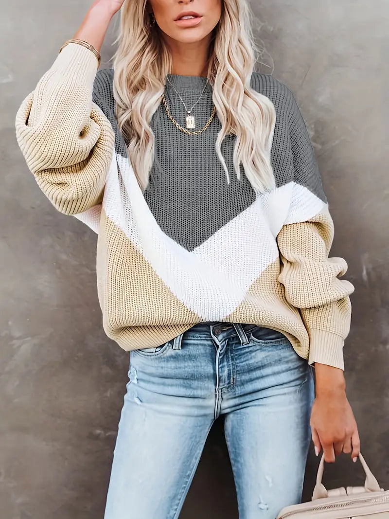 Talia | Crew Neck Pullover Sweater