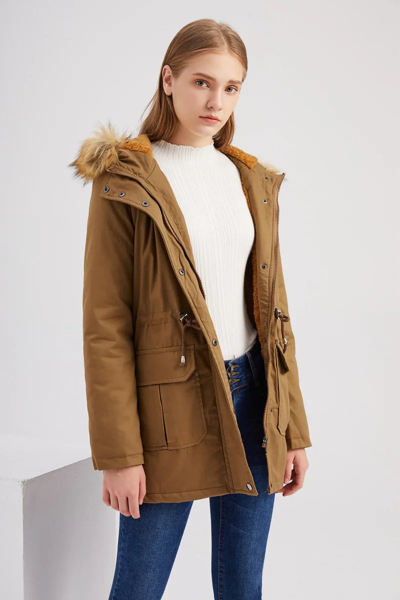 DARIA - Faux Fur Hooded Winter Parka