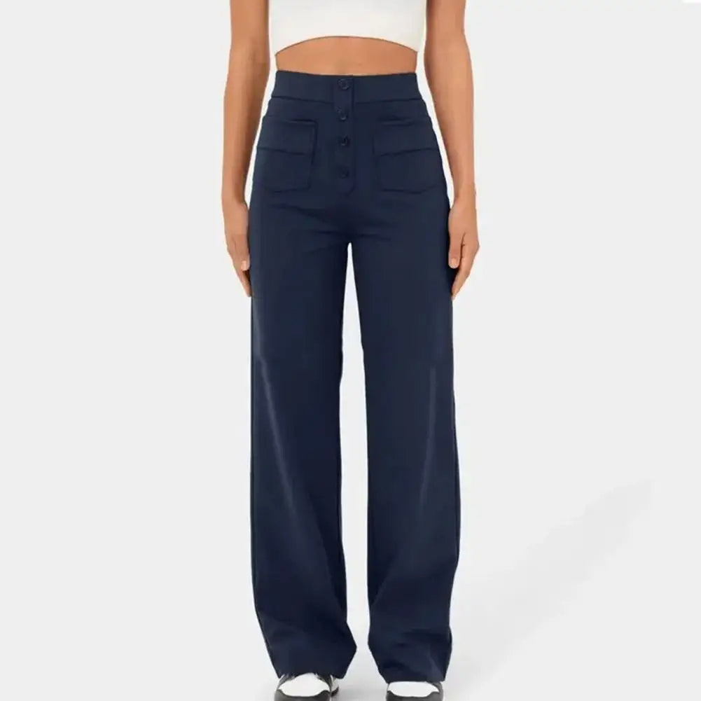 SKIBLE- Comfy High-Waist Wide Leg Stretch Trousers