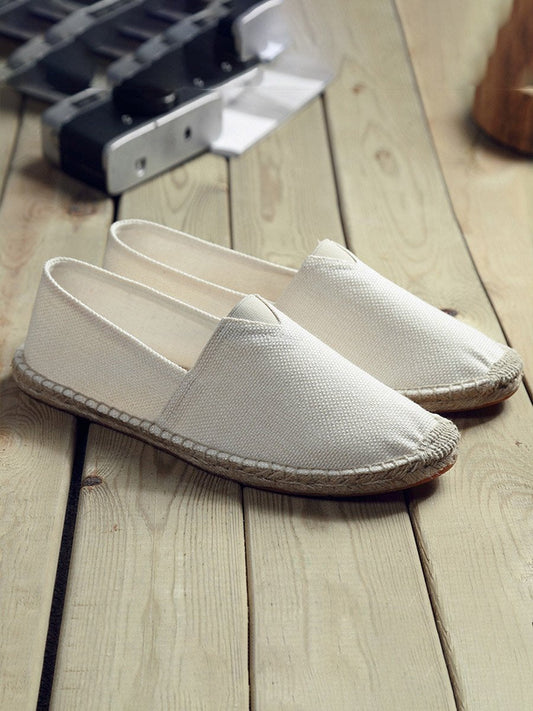 Women's Solid Color Canvas Espadrilles