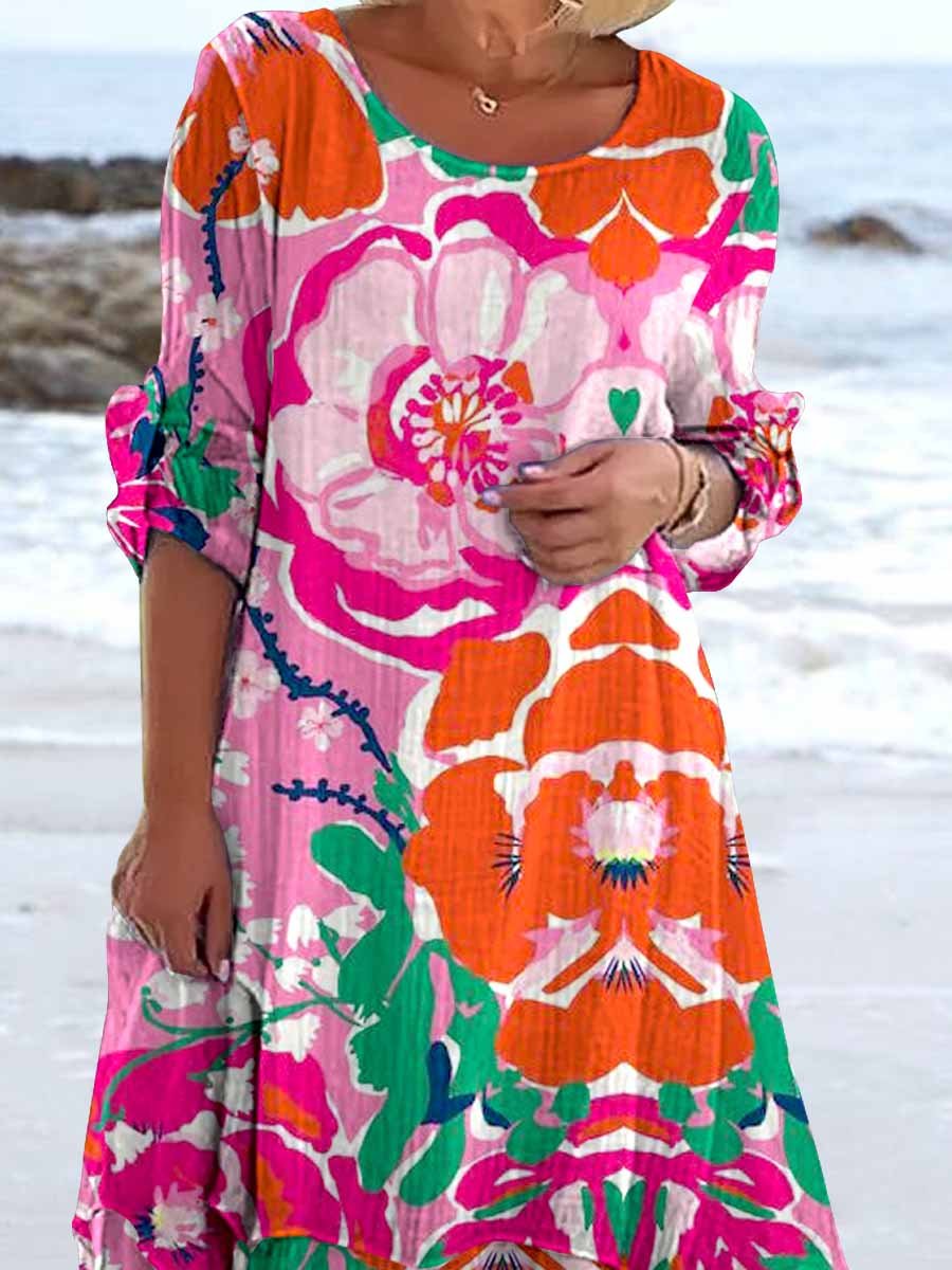 Women's Resort Style Floral Print Dress